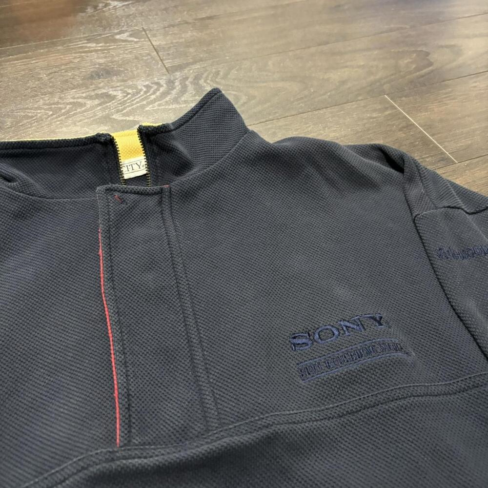 vintage Sony quarter zip collared shirt 00s L